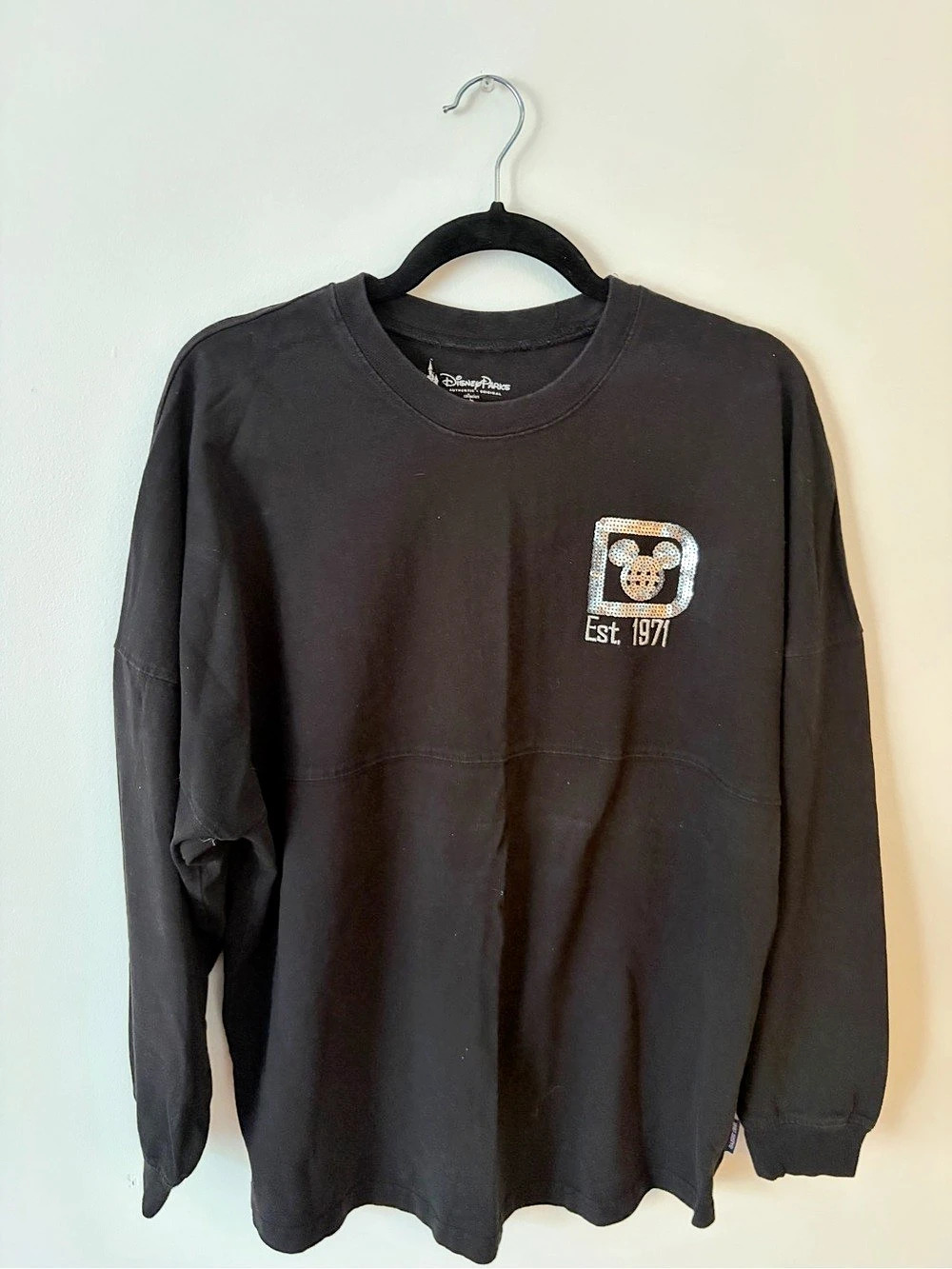 Disney Parks Silver Sequin Spirit Jersey